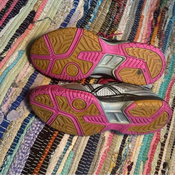 Asics 🩷Women's Silver and Pink Athletic Shoes - Picture 3 of 6